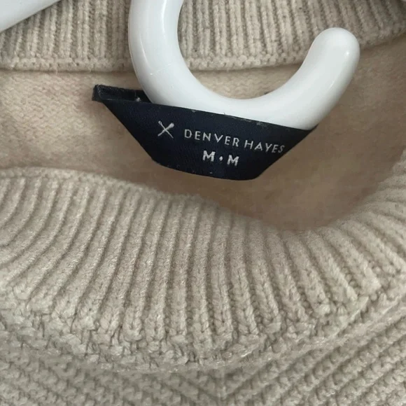 3/20$ Neutral Cream Mock Neck Women's Sweater - Picture 3 of 3